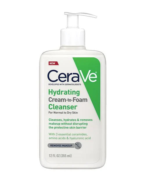 CeraVe Hydrating Cream-to-Foam Cleanser - Deriak